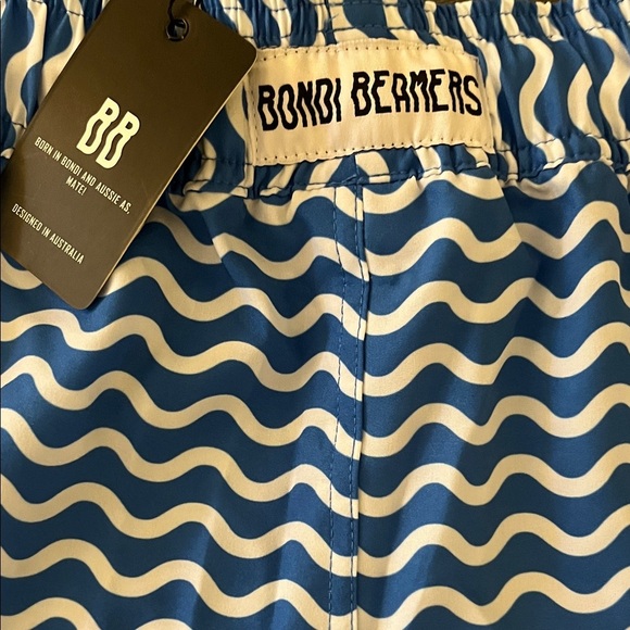 Bondi Beamers Blue Wave Athletic Beach Shorts - Picture 5 of 6
